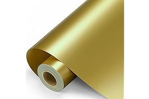 Gold Permanent Vinyl: Glossy, Waterproof Adhesive Roll for All Cutting Machines (12'' x 11FT)