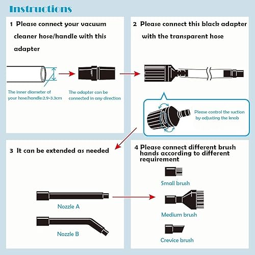 Miniatura 2 de EZ SPARES Kit de accesorios de micro aspiradora, compatible con aspiradoras Dyson V11 V10 V8 V7 V6, kit de cepillo de herramientas de limpieza de
