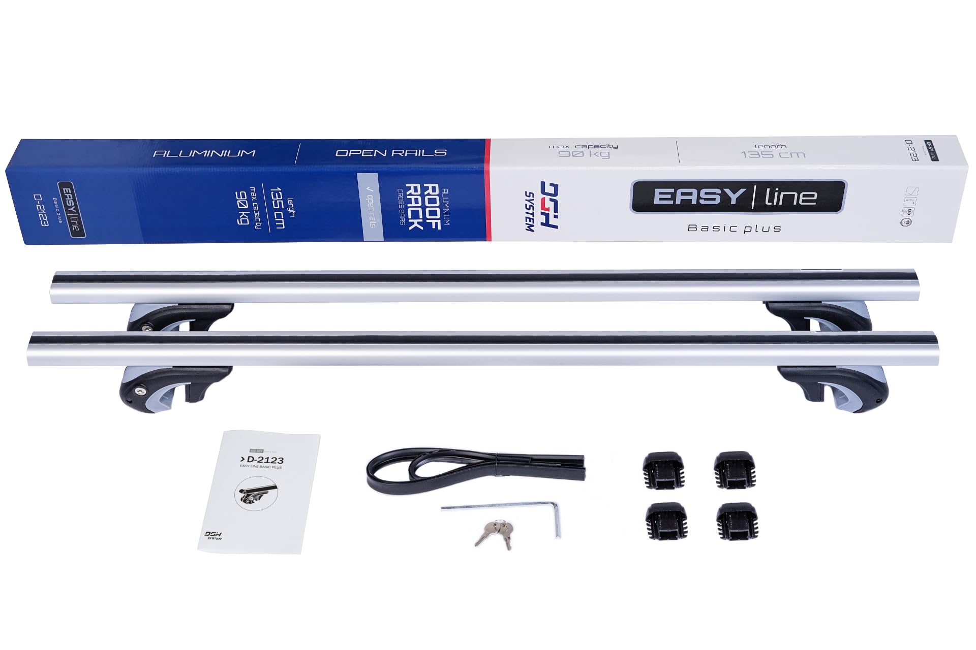 Bacas Barras de Techo RIELES Compatible con Ford TOURNEO Courier MONOVOLUMEN Desde 2013 MAX 90 kg 135 cm Aluminio