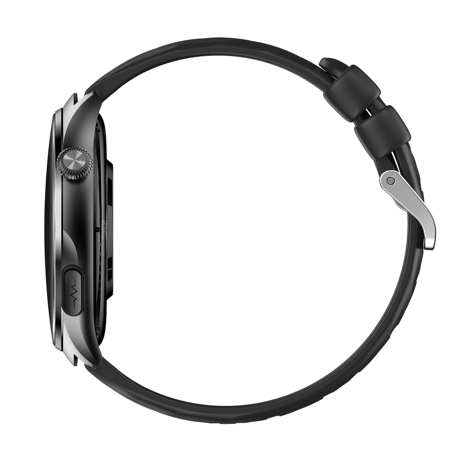 Knauermann PRO 4 EKG zegarek zdrowotny z funkcją telefonu – smartwatch w kolorze czarnym – puls, ciśnienie krwi, HRV, analiza snu – dla kobiet i mężczyzn – silikonowy pasek czarny