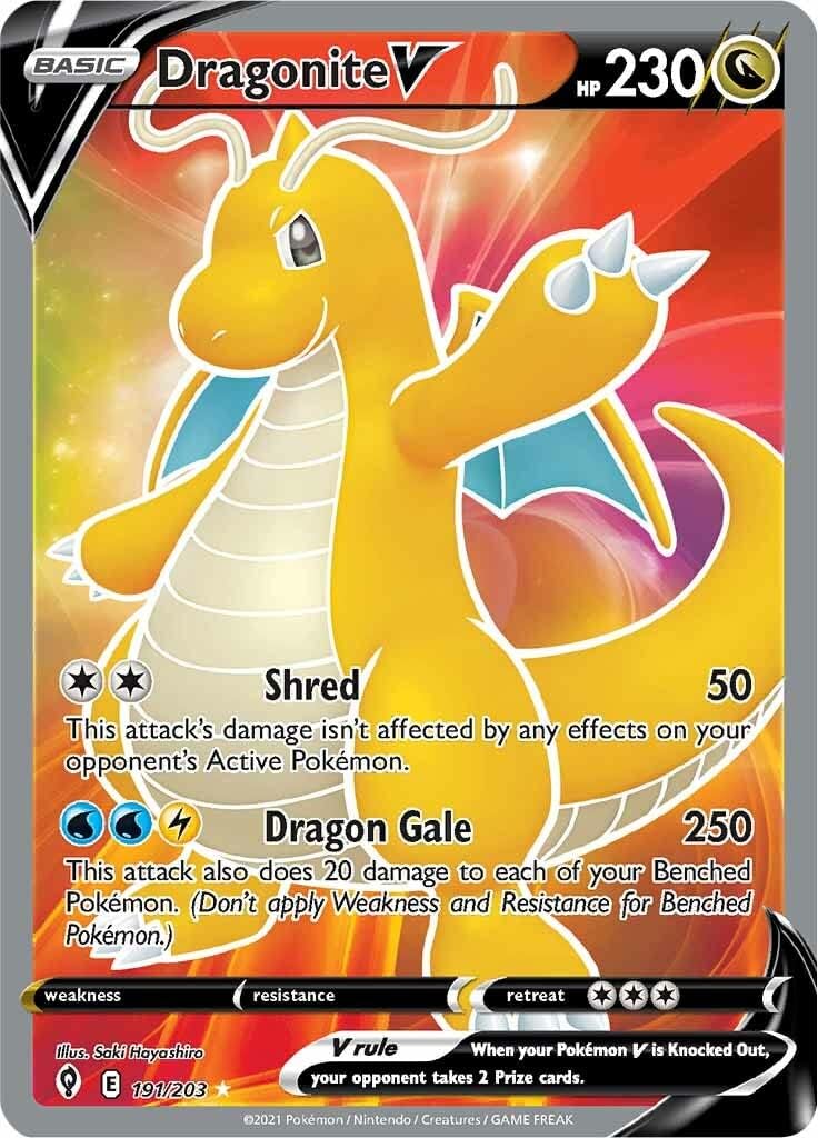 Dragonite V - 191/203 - Ultra Rare (Full Art) - Sword & Shield - Evolving Skies