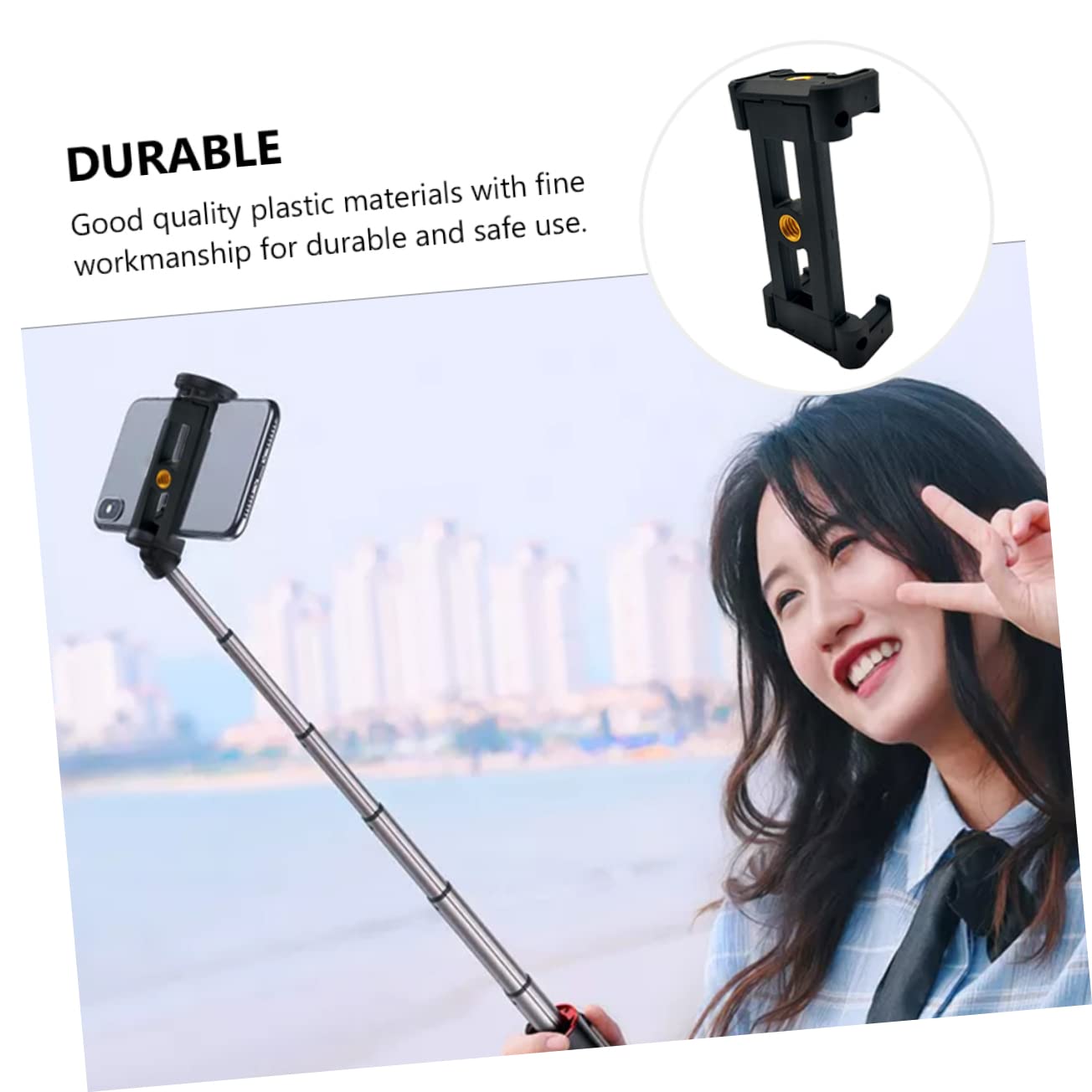 Balacoo Durable Folding Tripod Phone Mount Selfie Holder for Smartphones Compact Design for Easy Storage with Protection Portable and Convenient for Travel