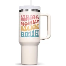 Gifts for Mom, Mothers Day Gifts from Daughter Son, 40 OZ Tumbler Best Birthday Gifts for Mama, Mother-in-Law, Wife, Mama to Be, Mommy Insulated Cup with Handle New Mom Gift for Wife from Husband