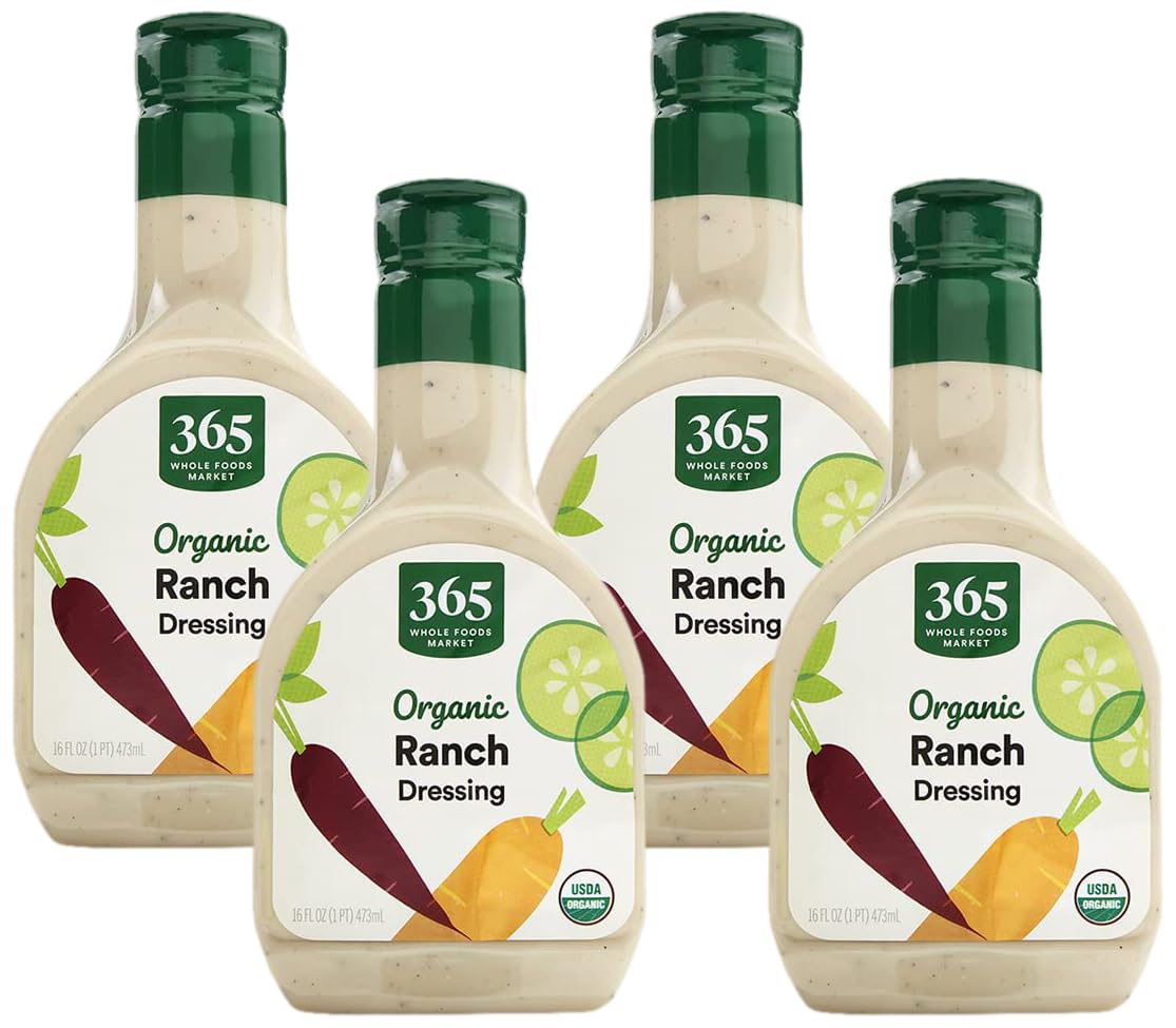 365 by Whole Foods Market, Organic Ranch Dressing, 16 Fl Oz (Pack of 4)USDA Organic