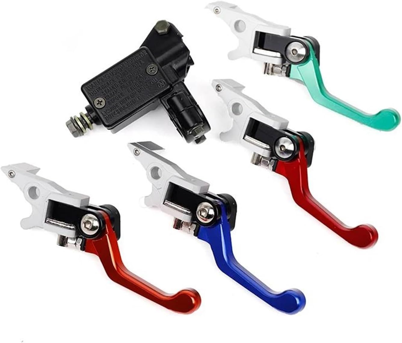 1 Pair 7/8"(22mm) CNC Aluminum Brake Clutch Master Cylinder Reservoir Levers For Yamaha Honda Kawasaki Motorcycle Accessories(Black ordinary)