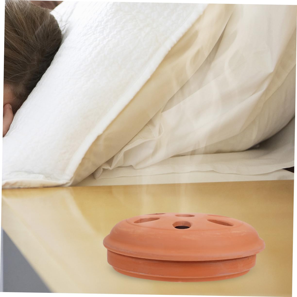 Gatuida 3 Pièces Brûleur Décoratif en Poterie Rouge pour Bureau Accessoire De Chambre Lot de Diffuseurs Parfumés