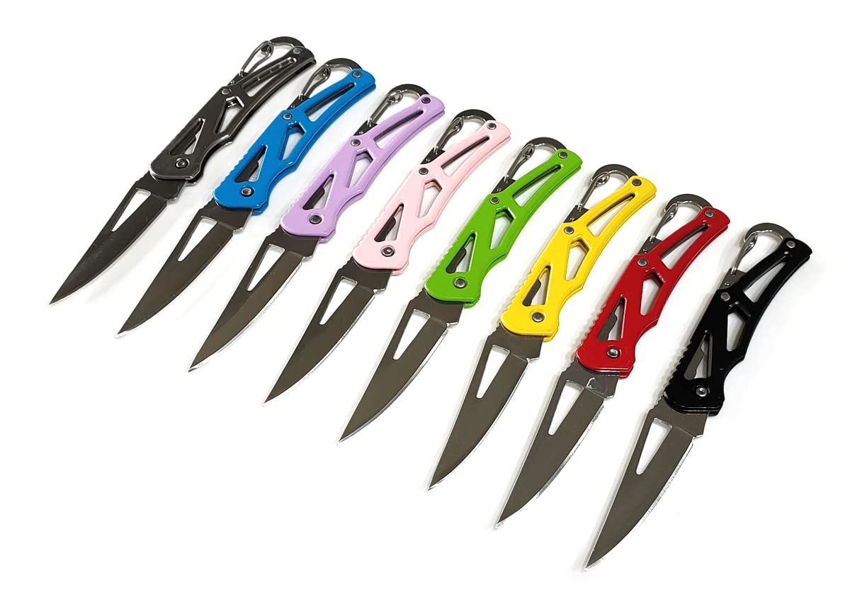 Piccolo Coltello Tascabile Portachiavi Multiuso In Acciaio Inox – Regalo Originale Per Uomo, Papà, Marito – Ideale Per Campeggio, Pesca Ed Escursionismo (Lunghezza 10 Cm)