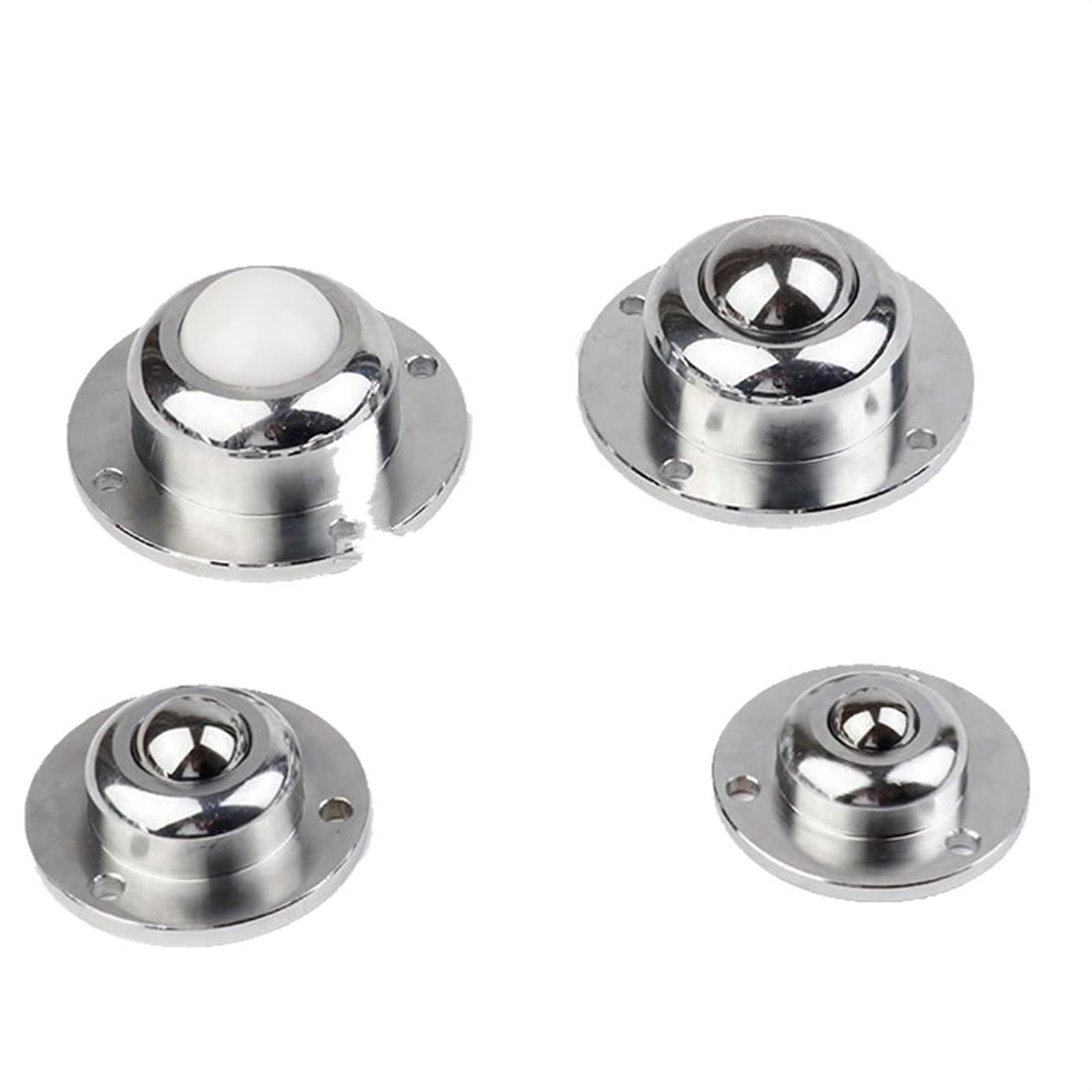 NOBIRTBSA Heavy-Duty IA-19-25-38 Precision Universal Ball Bearing Casters/Wheel Round Flange 3 Holes Transmission Systefurniture Wheel 1Pcs(Bearing steel,IA 25)