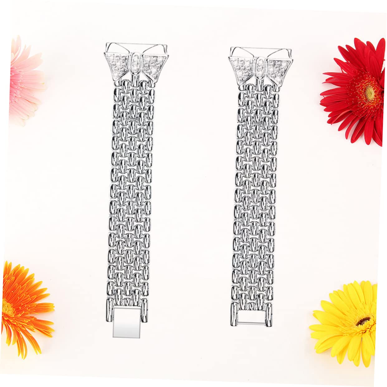 Gadpiparty Armband Aus Edelstahl Smart-uhrenarmband Mit Strass Armband Für Uhr Ersatzarmband Gurt B5 Stahlband Diamant
