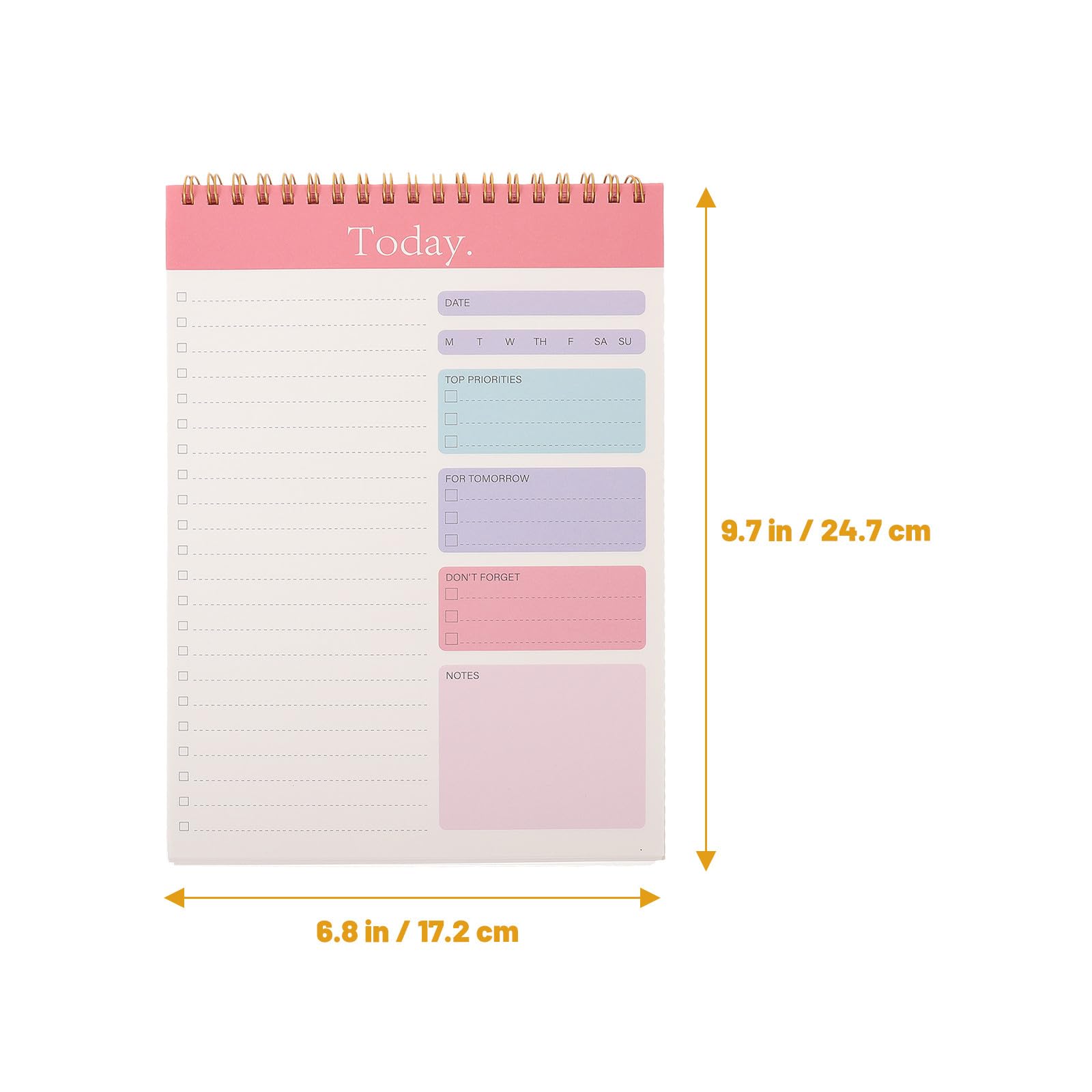 Lot de 3 Blocs-notes Détachables pour Agenda Quotidien Spirale, Papier Portable et Design Antidérapant, pour Planifier Vos Activités et Études