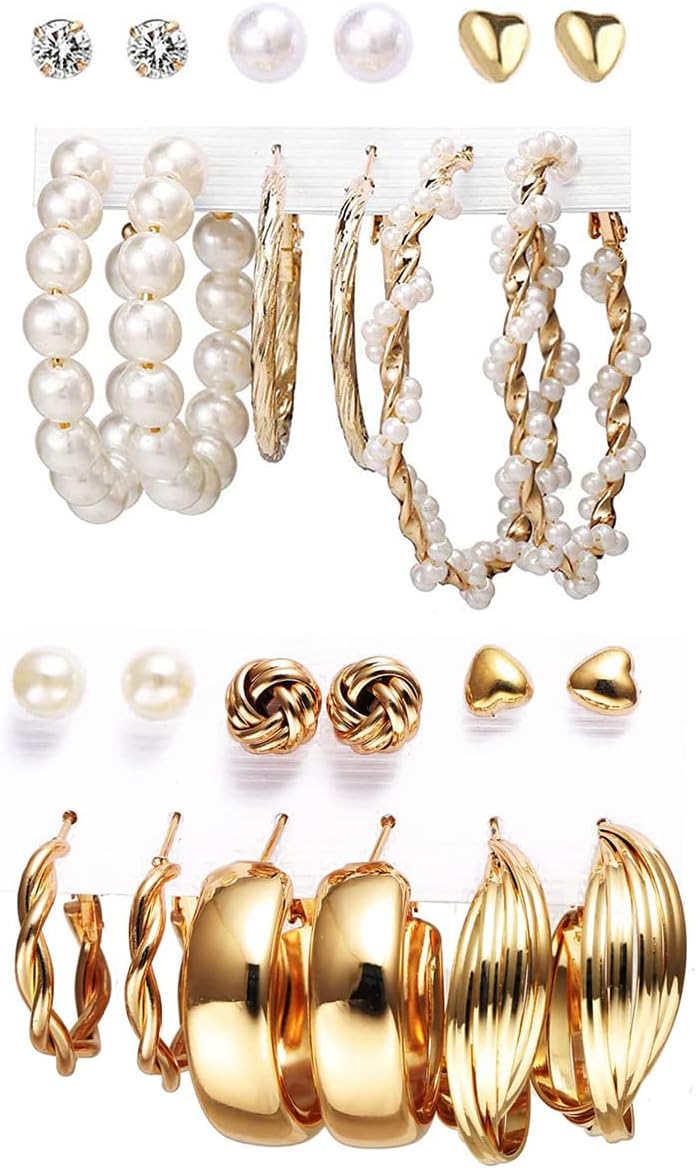 YouBella Fashion Jewellery Gold Plated Ear rings Combo of Earrings for Girls and Women