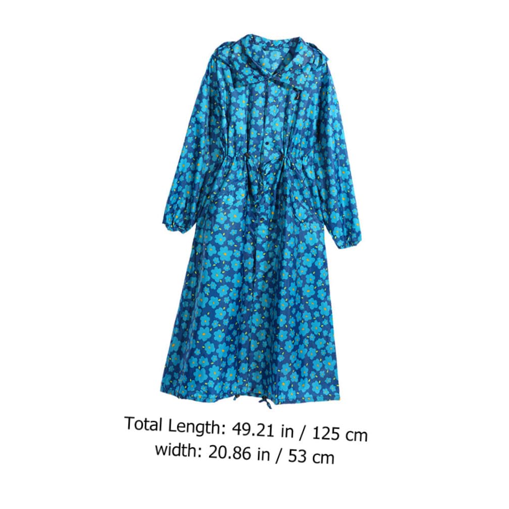 Homoyoyo Imperméable féminin Manteau imperméable pluie veste imperméable imperméables filles veste femmes vestes imperméables pour femmes imperméable femmes polyester Blue