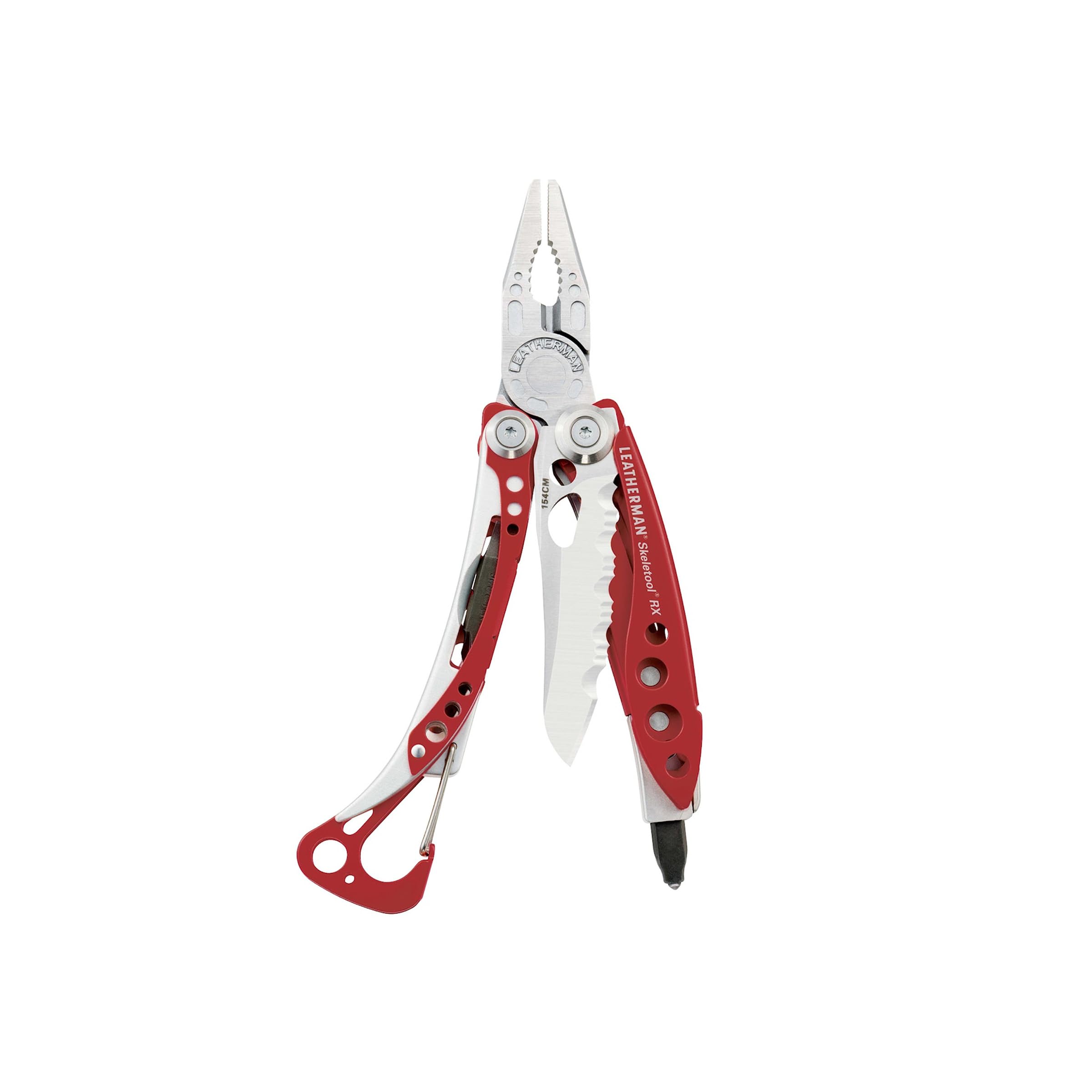 LEATHERMAN, Skeletool RX Multitool with Serrated Knife and Glass Breaker, Red