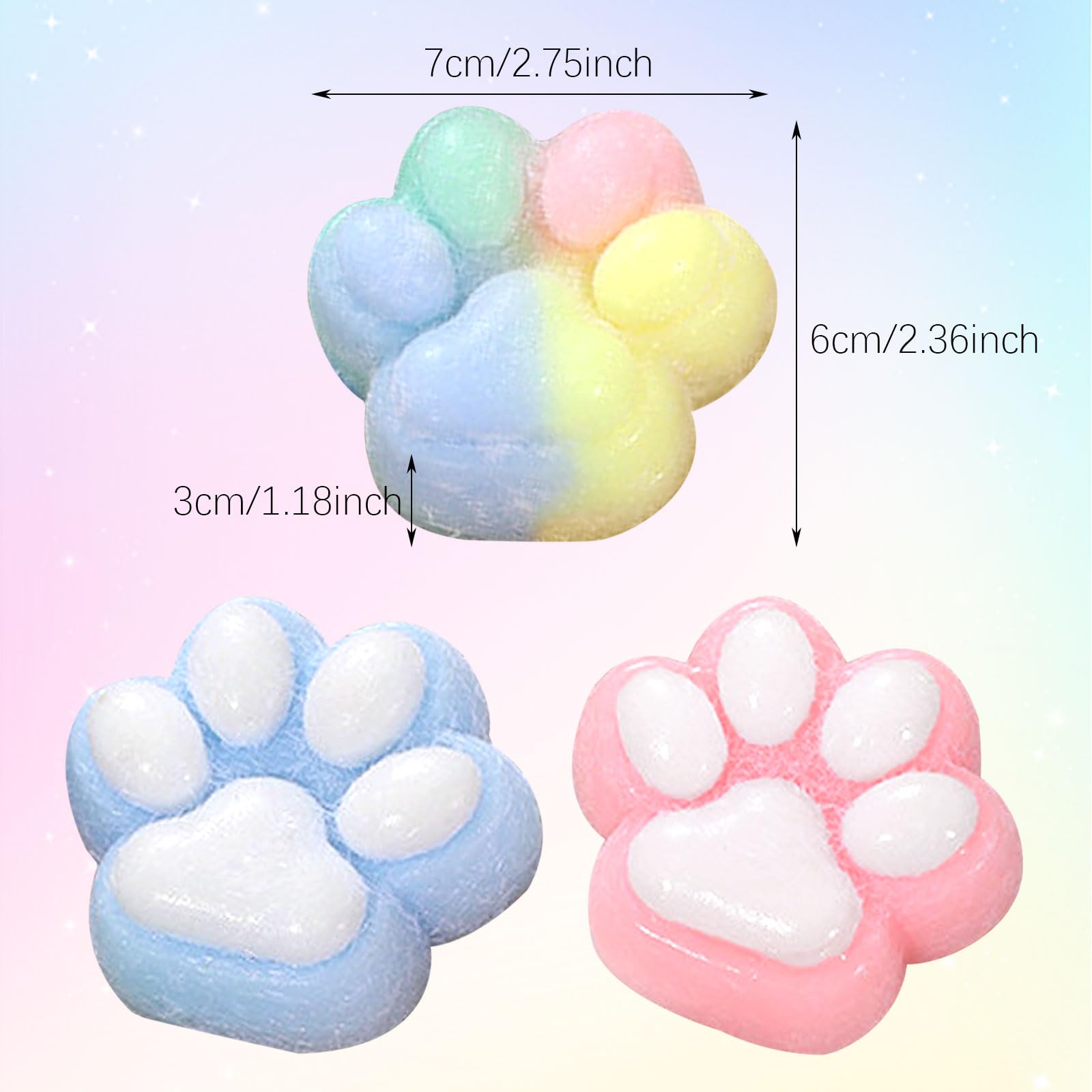 GWAWG Taba Squishy, Handmade Squishy Big Cat Paw Squeeze Toys, Squishy Cat Paw, Funny Novelty Cute Animals Stress Relieving Fidget Toy for Kids, Adults, Perfect for Anxiety, Relaxation, Party Favors - Image 2