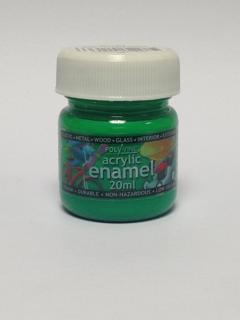 Polyvine 20ml Acrylic Enamel Paint Signal Green