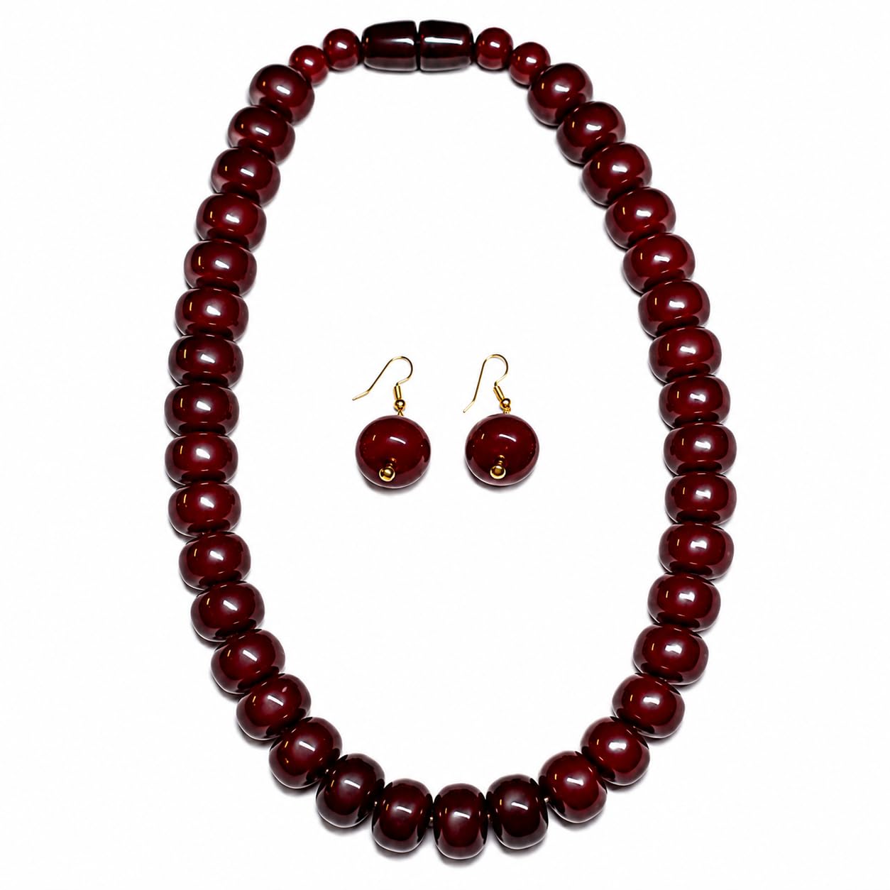 Petite Pearl-Round Bead Necklace for Women | Dainty Acrylic Beaded Layering Necklace | Delicate Fashion Jewellery | Navratri Diwali Daily Wear Gift | Ethnic Boho Casual-image-9