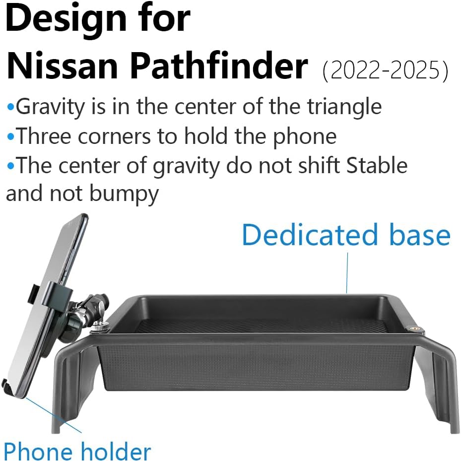 Car Phone Holder Center Console Organizer for Nissan Pathfinder 2022 2023 2024 2025 【Not Fit 2026】 Auto Accessories Navigation Bracket Interior Decoration Screen Mobile Cell Phone Mount case