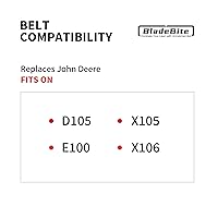 Vista 3 de Correa de transmisión GX24154 / Cable de Kevlar / 1/2 pulgadas x 98.25 pulgadas - Compatible con modelos John Deere D105 E100 X105 X106