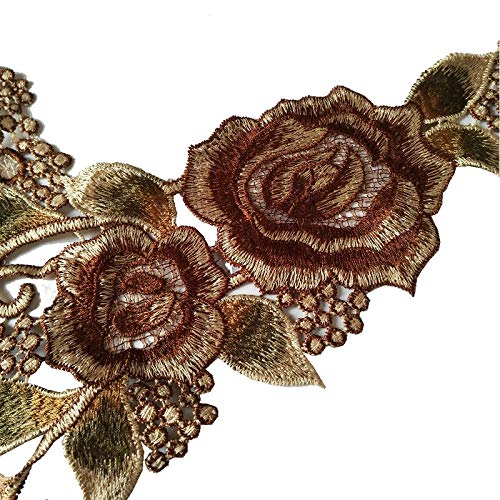 1Pcs Neckline Collar Applique Embroidery Fabric Cloth Sewing Patchwork Diy Craft #TOP3