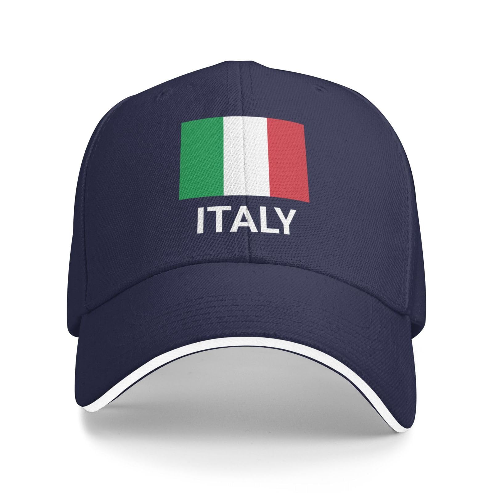 Support Italy Flag Hat Italian Caps for Men Women I Stand with Italy Baseball Cap Trucker Hats Navy Blue