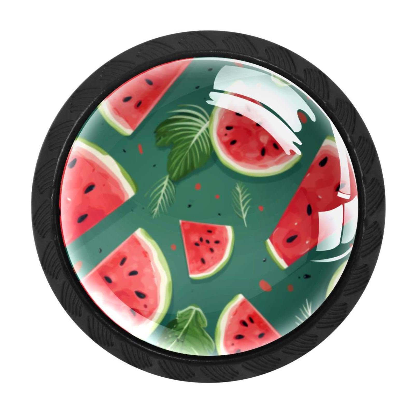 CHENZZZZ Watermelon Colorful Drawer Pulls 4 Pcs Handle Glass Door Cabinet Knobs Home Office Kitchen Wardrobe Cupboard Hardware for Dresser Drawers