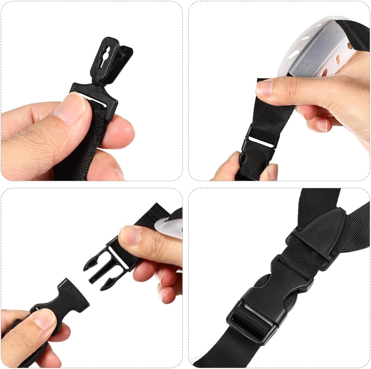 DOITOOL 6 Pcs Hard Hat Chin Strap with Adjustment Helmet Strap and Chin Cup for Construction and Industrial Worker Hat Replacement Guard for Bike Helmet