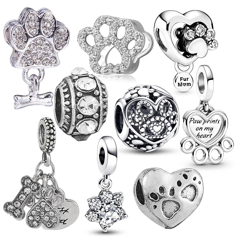 Image of 9Pcs Mixed Theme Charms for Bracelet Making Set