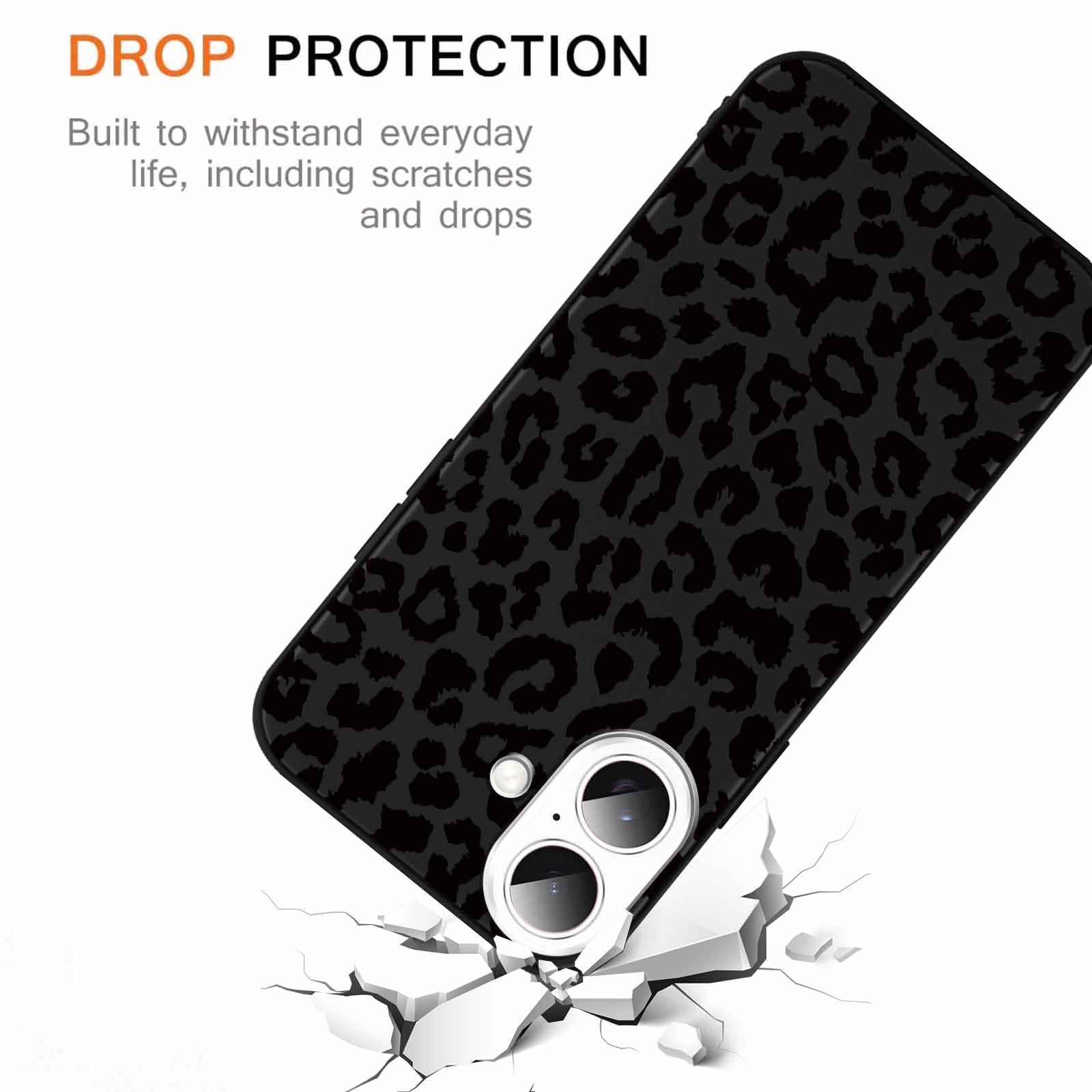 Custodia in silicone con stampa leopardata in pelle grigia moda per iPhone 15 14 16 Pro Max Plus 13 11 12 Mini XR XS X Cover morbida opaca per telefono  202192403
