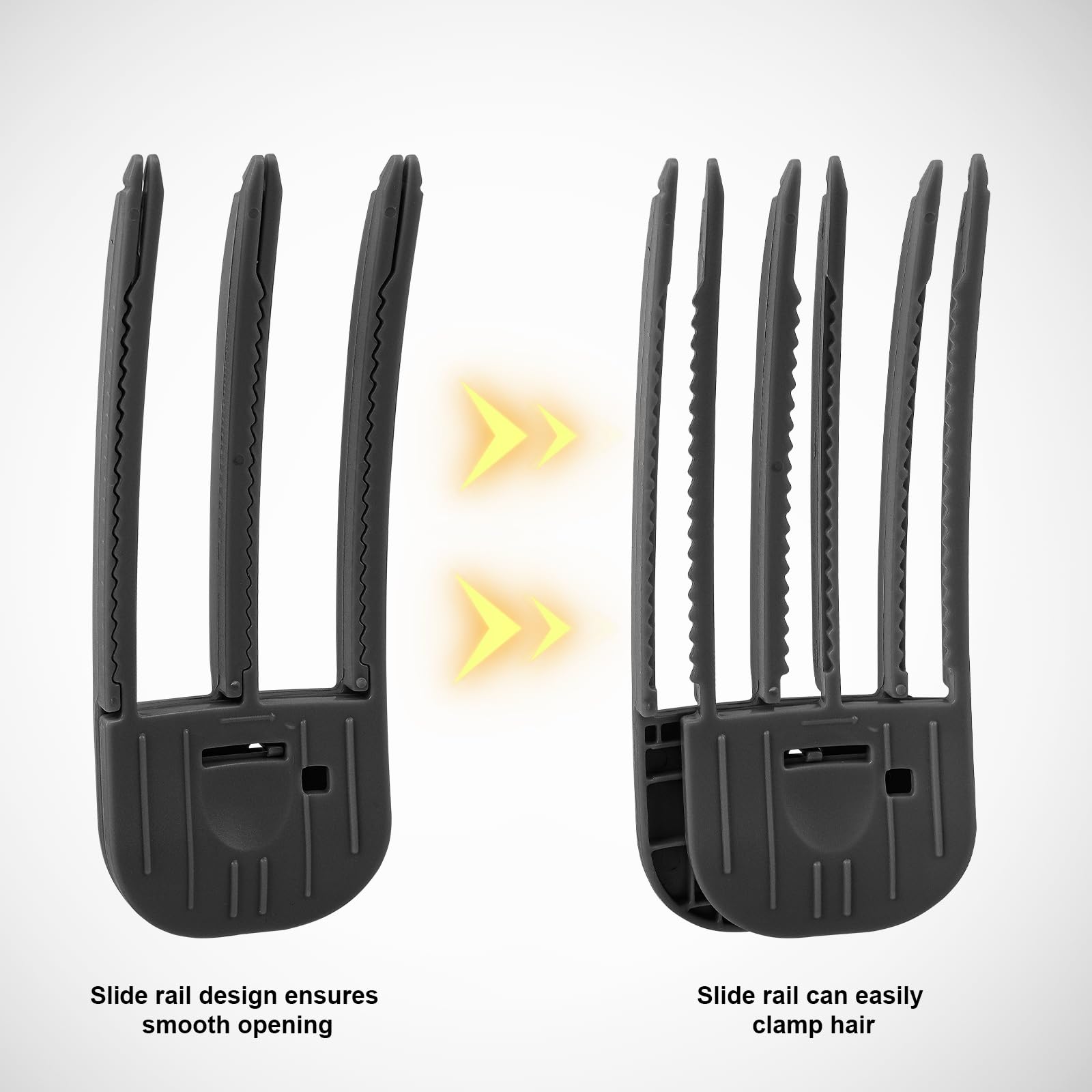 2pcs Wind Shaping Styling Combs for Fluffy Bangs Instant Hair Root Lifting Clips Easy High Crown Volume Tools Volumizing Hair Clips for Women's Natural Voluminous Looks(Black) - Image 4