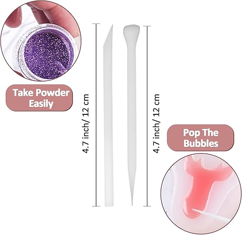 Miniatura 4 de Kit de palitos de silicona, 17 herramientas de agitación de silicona, cepillo de resina epoxi y tazas medidoras, cuchara de silicona para mezclar,