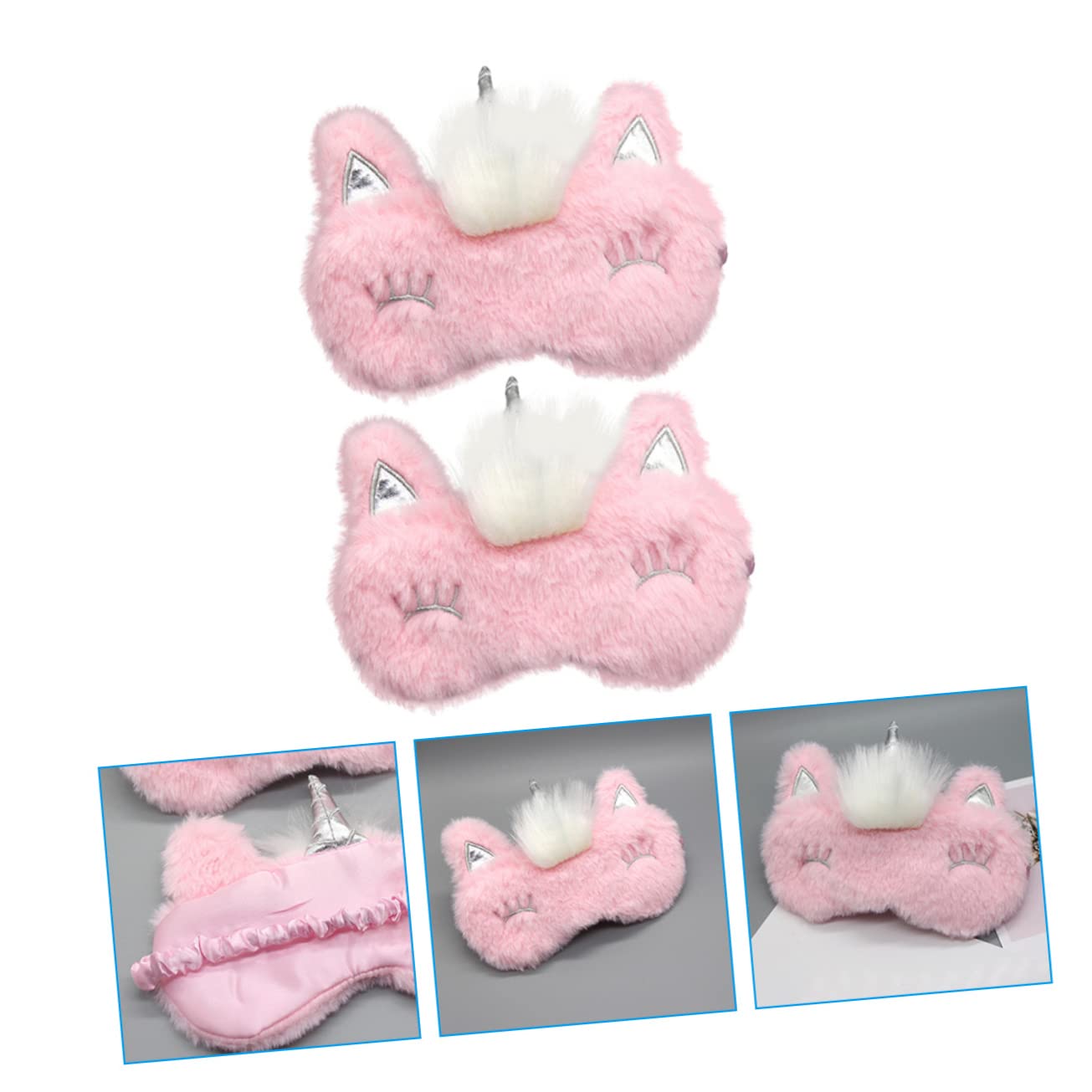 Ipetboom 10pièces Masque De Sommeil Peluche Douce Couvre-yeux Confortable Pour Garçon Fille Et Adultes Pour Voyage Siestes Bloque Totalement La Lumière