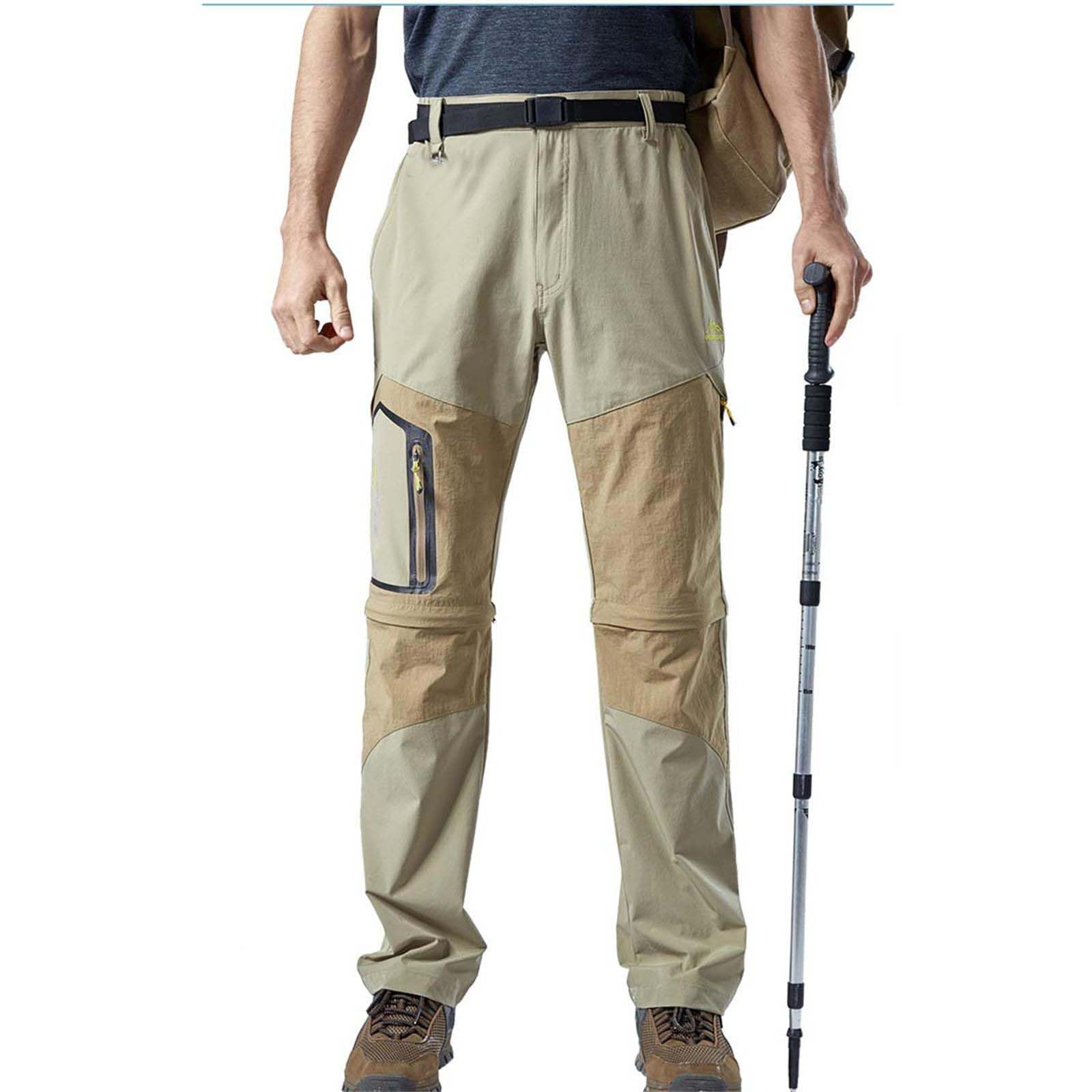 Herren Cargohosen Casual Sommerhosen Bequeme wanderhosen Lässig Stretchhose Schnelltrocknend Sporthose Einfarbig Stoffhose Zip Off Fitnesshosen mit Taschen Funktionshosen für Outdoor
