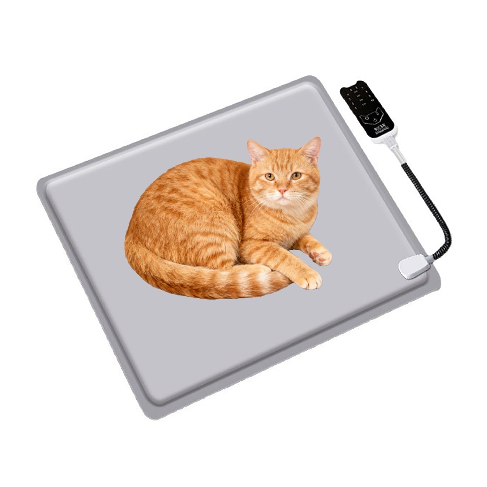 GPDNBIEU Heated pet mats, Temperature Adjustable, with Anti-bite Tube, for Cats, Dogs and Other Pets