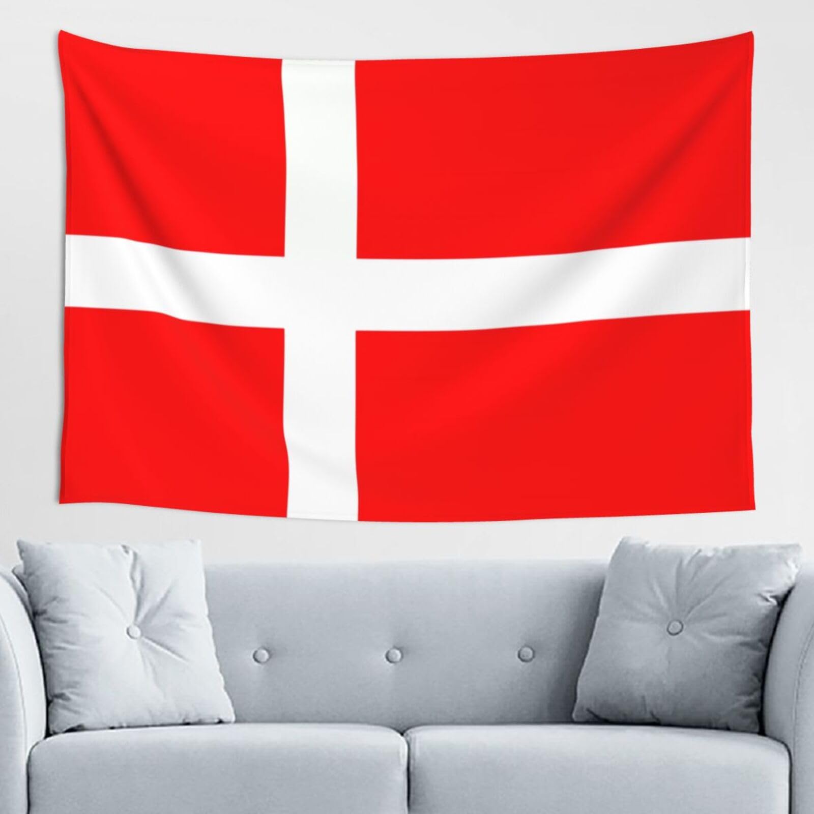 ZZYYDS Denmark Danish Flag Wall Decor Tapestry 60x40in, Wall Hanging, Home Decor, Dorm Decor, Porch Tapestry, etc.