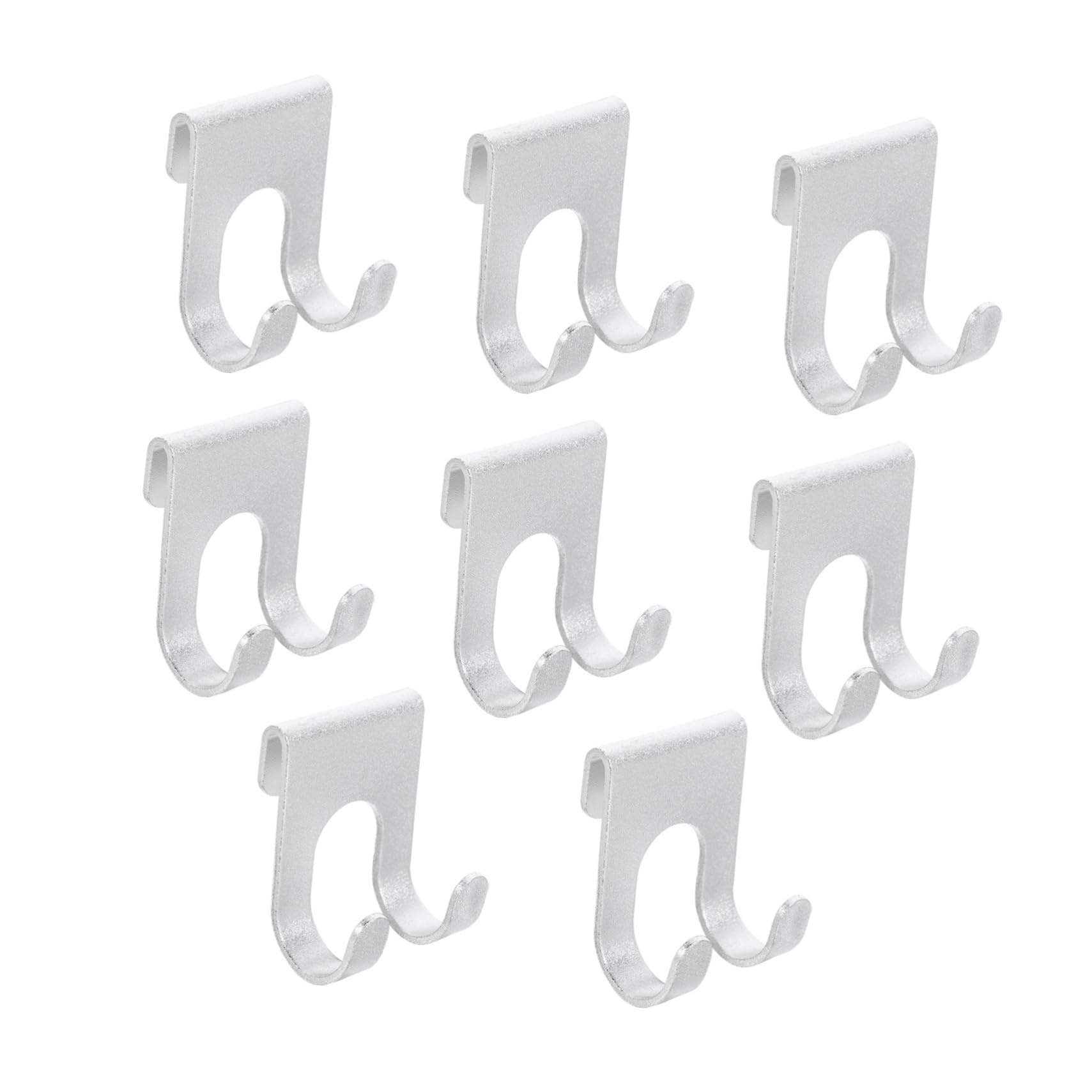 HOMSFOU 24piezas Ganchos De Pared Doble Gancho Sin Perforación Soporte Para Ropa y Accesorios Para Baño Cocina y Dormitorio