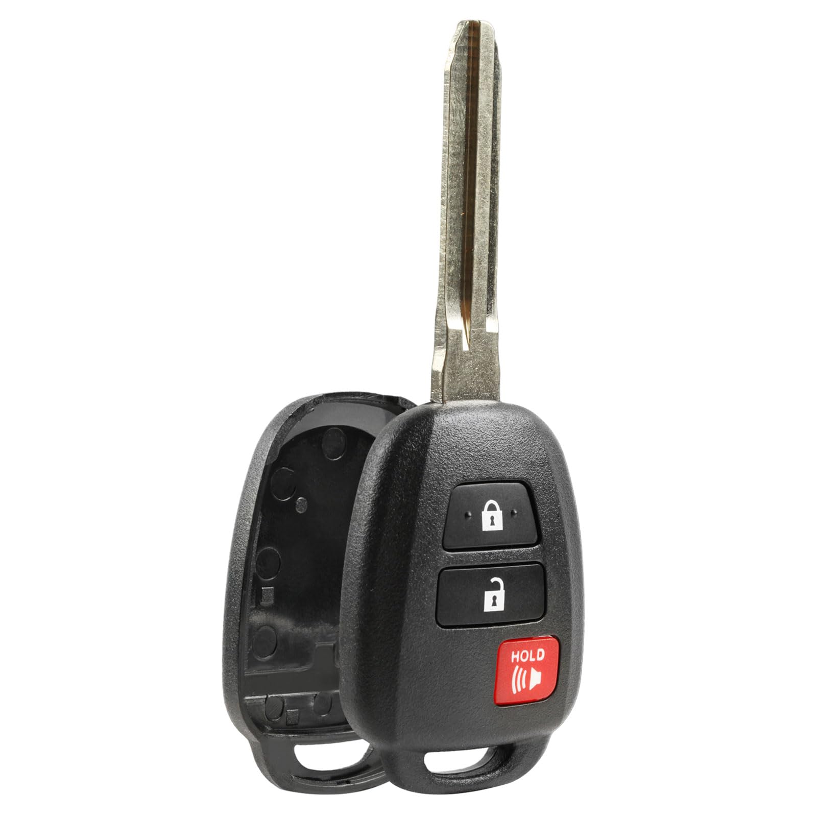Key Fob Shell fits 2013-2016 Toyota Prius C Rav4 Keyless Entry Remote Case & Pad (HYQ12BDM)