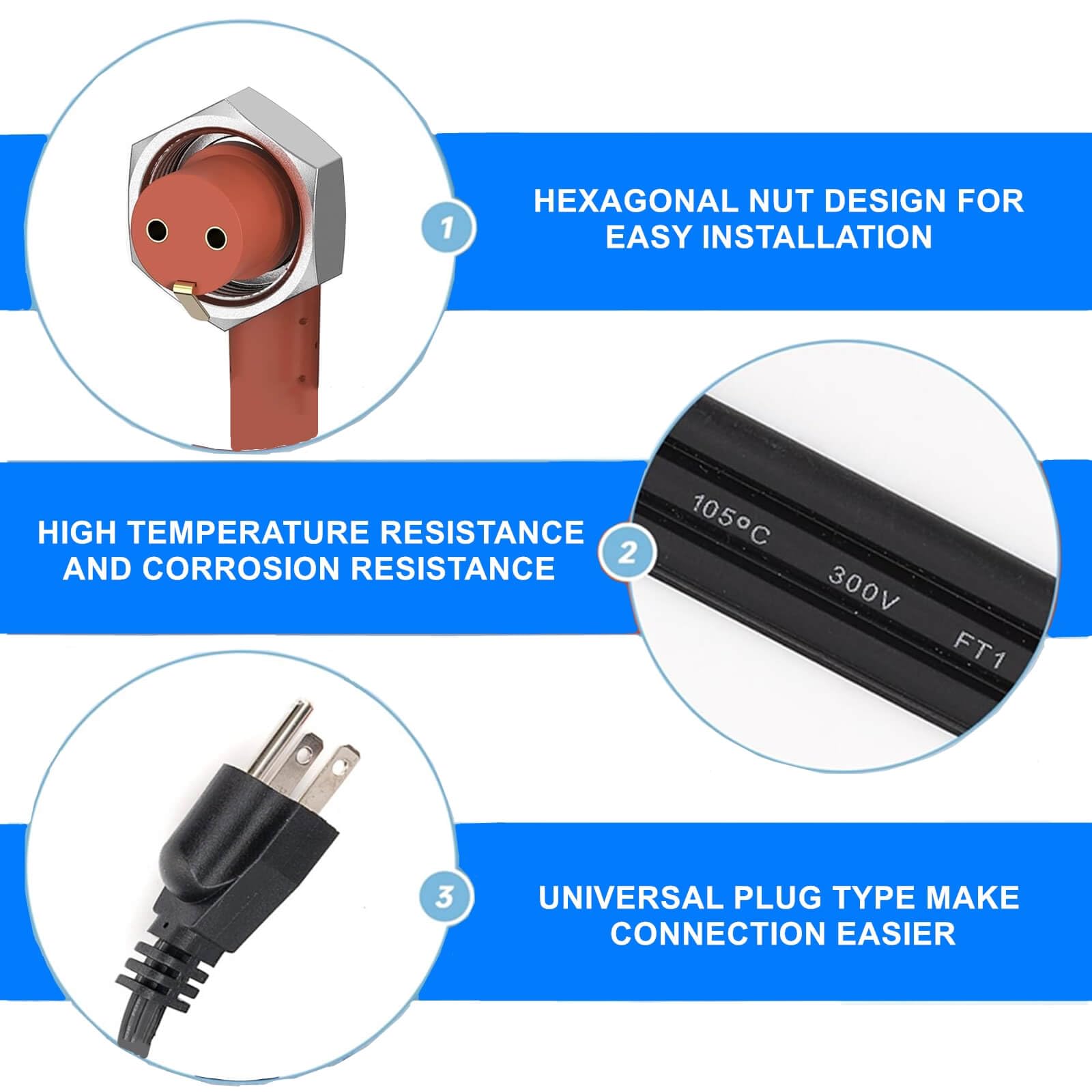120v Car Heater DVPARTS 120V Cordset 251919 Compatible With Ford