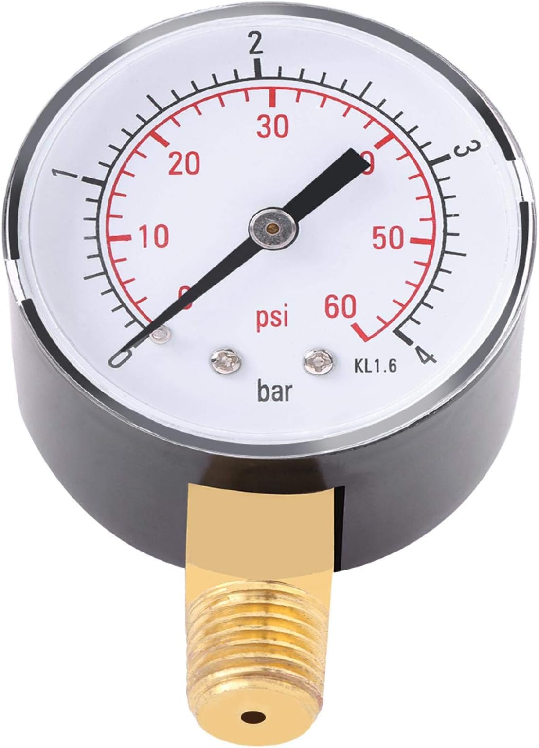 300 Psi To 0 Psi / Hg To 300 Psi, 2 1/2 In Dial, Pressure Gauge