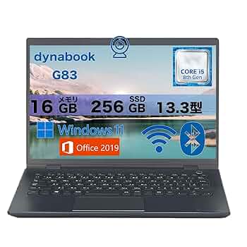 バッテリー良好！美品！動作良好【8世代i5 & 8GB】G83/DN！薄型軽量 Amazon.co.jp: 【軽量ノートパソコン】dynabook G83 13.3インチ