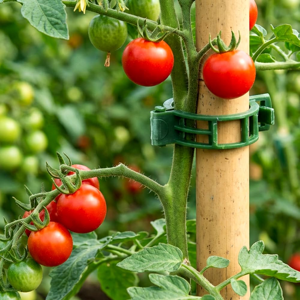 Plant Support Clips, Multifunctional Garden Clips for Climbing Plants, Plant Supports Tomato Clips for Support Grape Tomato Vegetables Grow Upright Makes Plants Healthier Garden Tools (300, Green)