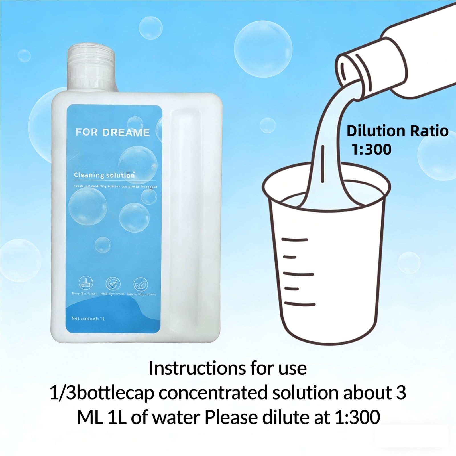 Limpiador for Pisos de Madera Dura, 3 Botella, 1L Cuidado for Mascotas, Fórmula Multisuperficie de Baja Espuma, Compatible con MOVA P10 / P50 Pro Ultra / S10 Plus Robot Aspiradora