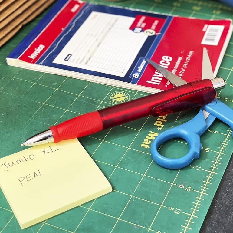 Miniatura 5 de CENTER - Bolígrafos grandes de tinta negra, fáciles de agarrar, 3 unidades, retráctiles, con 10 recambios