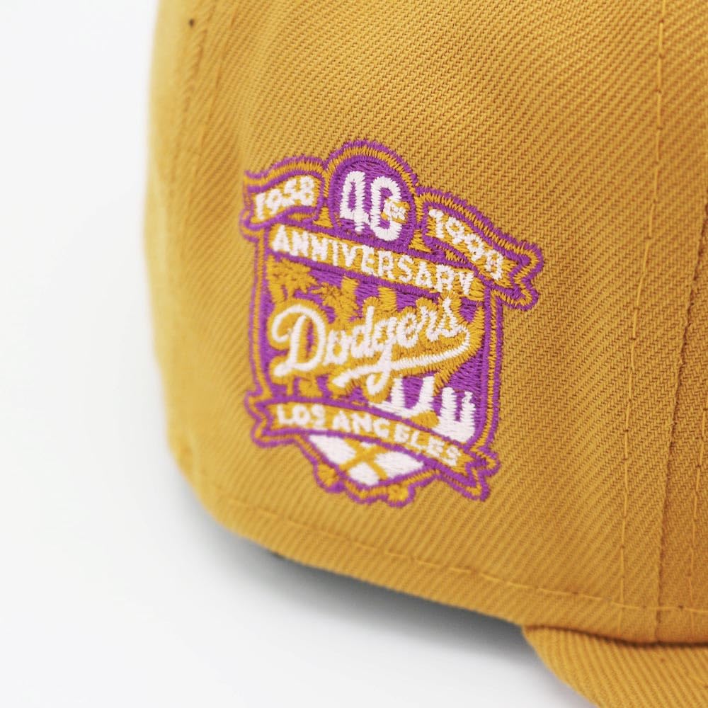 New Era Czapka męska 59FIFTY NFL NBA MLB Limited Edition, Los Angeles Dodgers Brown Purple, 58-59