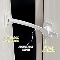 Vista 7 de CLYMENE Tope de puerta y pestillo para gatos, pestillo ajustable extra grande para puerta de gato, mantiene a los perros fuera de la caja de arena