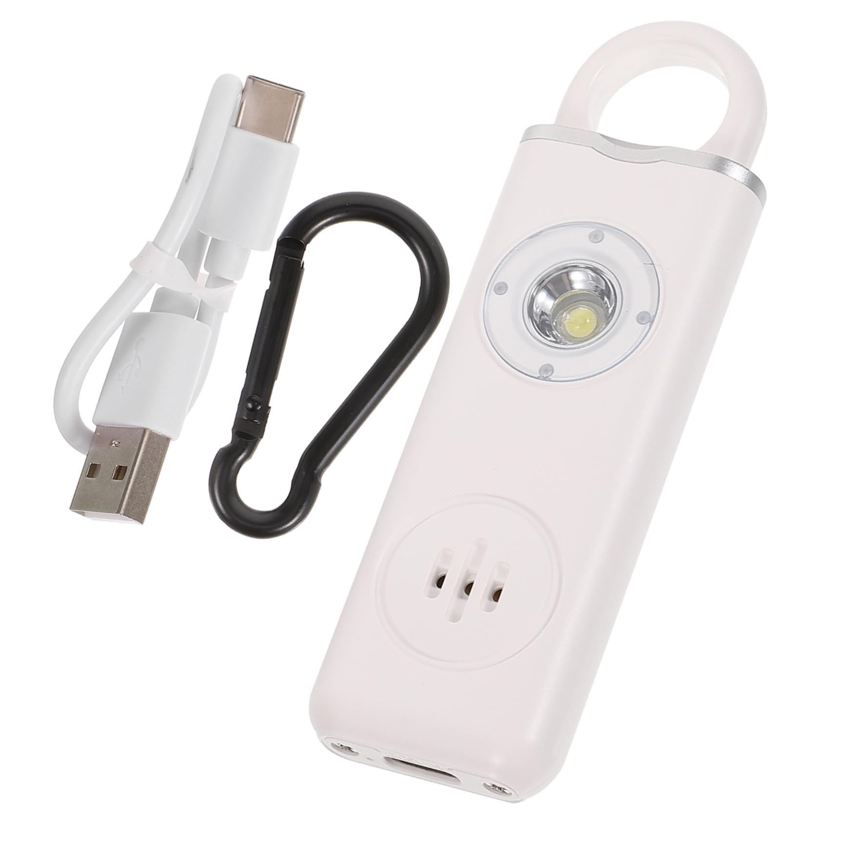 BESPORTBLE avertisseurs sonores clé de sécurité alarme trousseau de sécurité girly mignon porte-clés défense femme porte-clés de sécurité pour femme self défense Plastique blanche