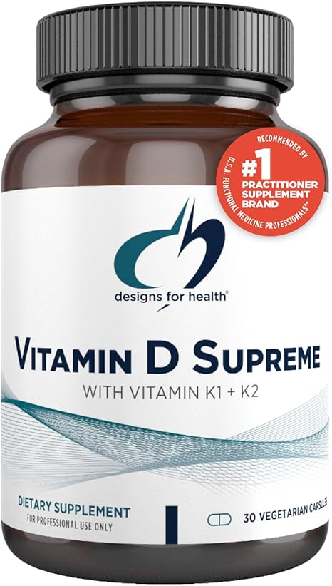 Designs for Health Vitamin D Supreme - Vitamin D 5000 IU with 2000mcg Vitamin K as MK4 for Bone Health, Heart Health & Immune Support - Vitamin D3 Enhanced with GG Supplement (30 Capsules) Designs for Health Vitamin D Supreme - Vitamin D 5000 IU with 2000mcg Vitamin K as MK4 for Bone Health, Heart Health & Immune Support - Vitamin D3 Enhanced with GG Supplement (30 Capsules)