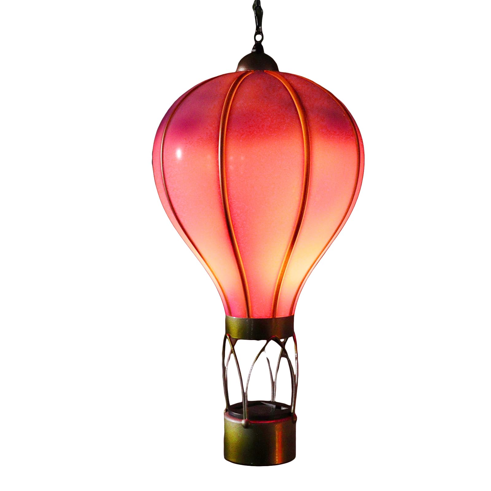 Voilet Solar Hot Air Balloon Light LED Hanging Purple Garden Lighting Decoration