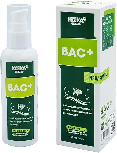 BAC+ Probióticos de acuario, olor agradable, resistencia a enfermedades, refuerzo de la inmunidad (BAC+ (nueva fórmula), 3.6 fl oz)