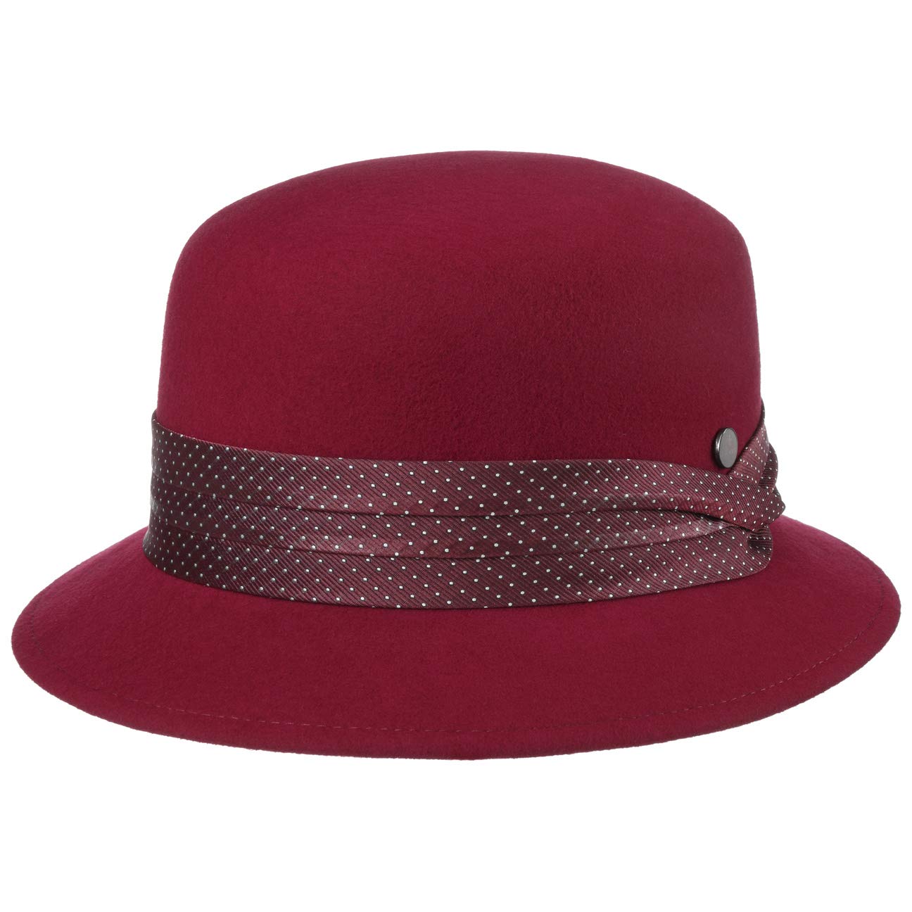 Lierys Jolana Bell Hat Wool Fabric Band Handmade Packable Made in Italy Outdoor Women Autumn Winter Red