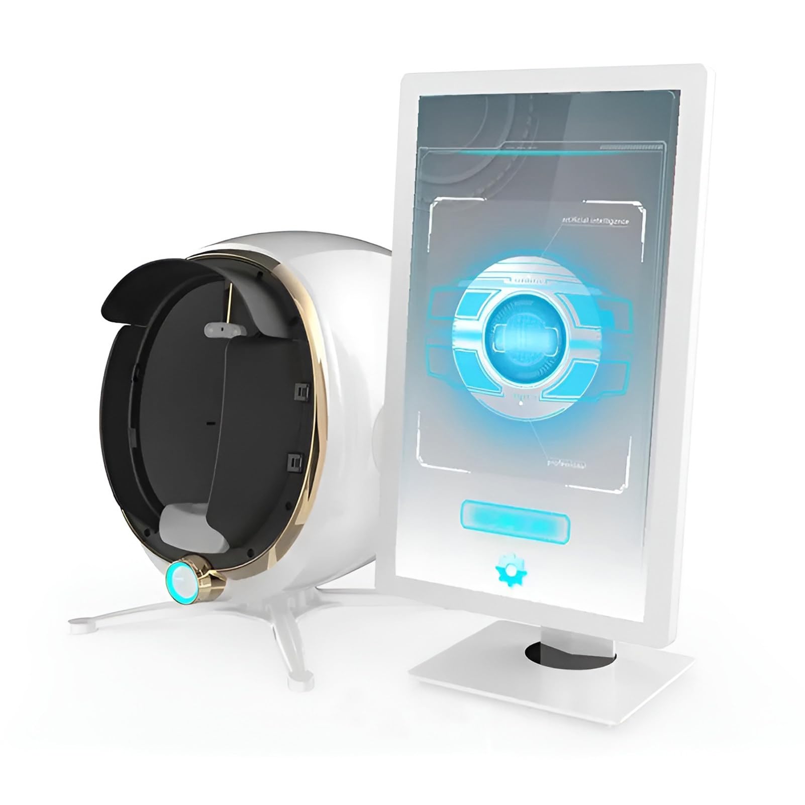GQKVQ 3D Digital Skin Analyzer Detector, AI Smart Facial Skin Analysis Machine, 21.5in-White